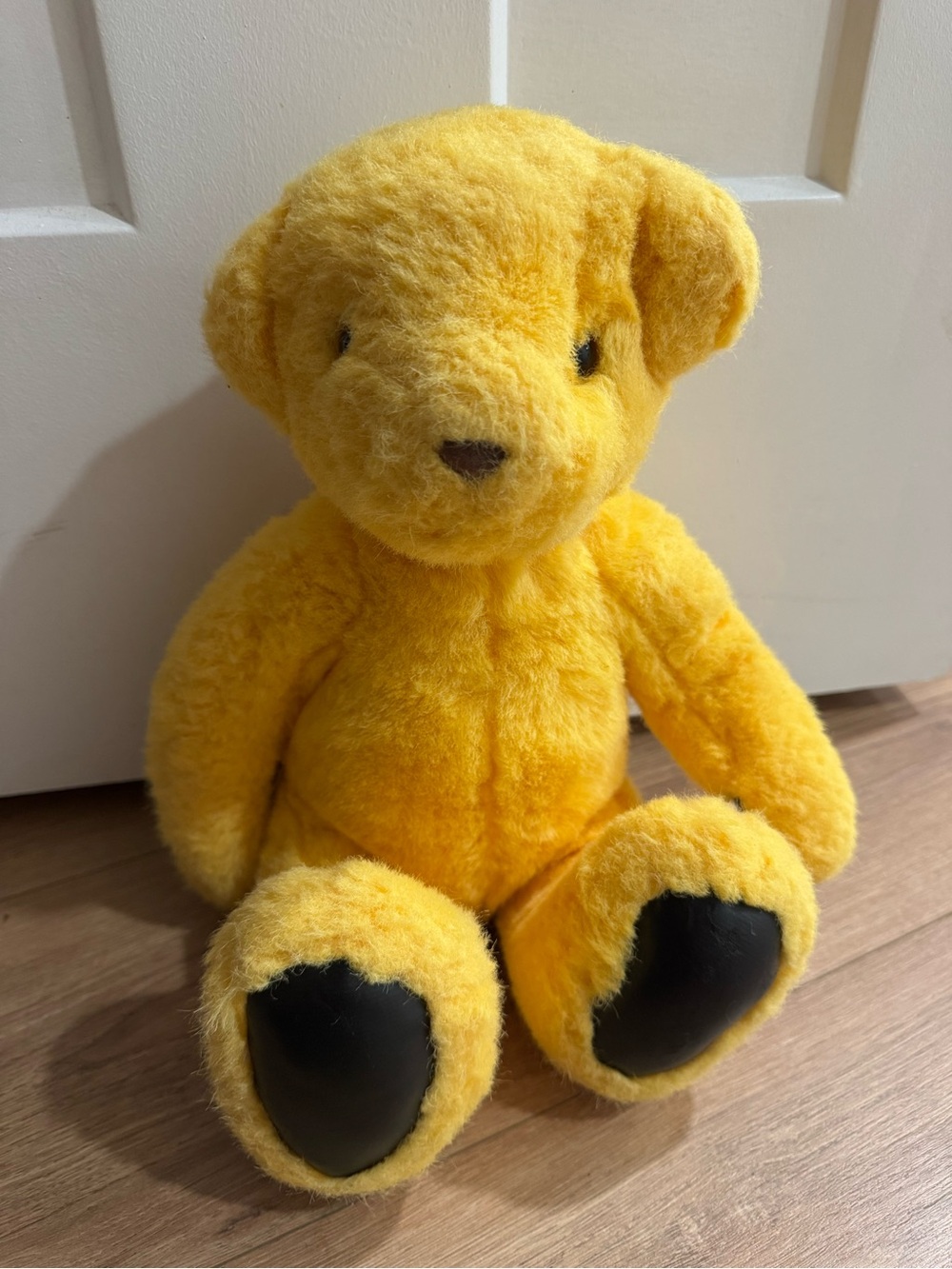 Vintage 1992 GUND Victoria’s Secret Yellow Teddy Bear Black Paw Pads Rare 90s